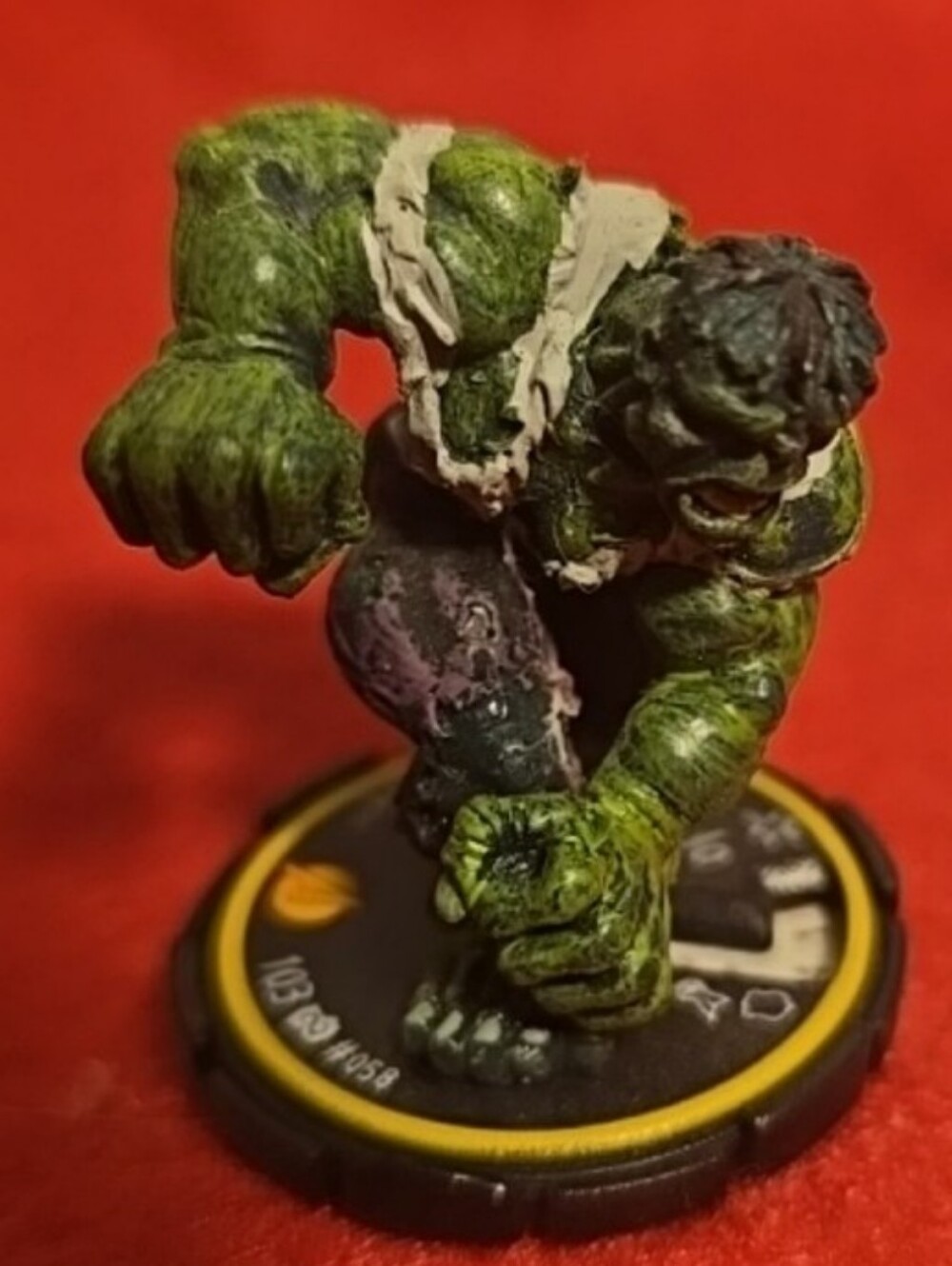 091326 2002 Wizkids Marvel HEROCLIX Promo Figure #58 HULK Avengers Infinity Chal